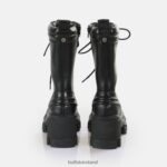 Black Buffalo Riot Lace HI Ankle-Boot vegan |Boots F06ZHH821 - Image 3
