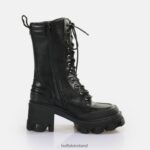 Black Buffalo Riot Lace HI Ankle-Boot vegan |Boots F06ZHH821 - Image 5