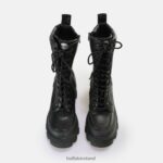 Black Buffalo Riot Lace HI Ankle-Boot vegan |Boots F06ZHH821 - Image 7