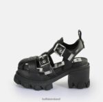 Black Buffalo Riot Trawl Heeled Sandals vegan |Sandals F06ZHH84