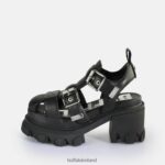 Black Buffalo Riot Trawl Heeled Sandals vegan |Sandals F06ZHH84