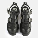 Black Buffalo Riot Trawl Heeled Sandals vegan |Sandals F06ZHH84 - Image 3