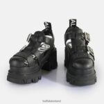 Black Buffalo Riot Trawl Heeled Sandals vegan |Sandals F06ZHH84 - Image 4