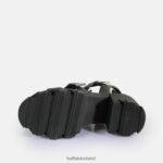 Black Buffalo Riot Trawl Heeled Sandals vegan |Sandals F06ZHH84 - Image 7
