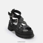 Black Buffalo Rude Up platform sandal vegan |Sandals F06ZHH764 - Image 2