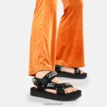 Black Buffalo Sage Chain platform sandals vegan |Sandals F06ZHH922