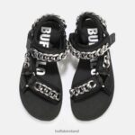 Black Buffalo Sage Chain platform sandals vegan |Sandals F06ZHH922 - Image 3