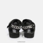 Black Buffalo Sage Chain platform sandals vegan |Sandals F06ZHH922 - Image 5