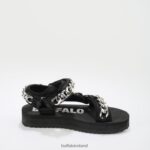 Black Buffalo Sage Chain platform sandals vegan |Sandals F06ZHH922 - Image 7