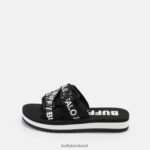 Black Buffalo Sage Slide platform sandals vegan |Slides F06ZHH863