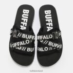 Black Buffalo Sage Slide platform sandals vegan |Slides F06ZHH863 - Image 3