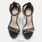 Black Buffalo Serena Chain High-Heel Sandal vegan |Sandals F06ZHH308 - Image 3