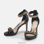 Black Buffalo Serena Chain High-Heel Sandal vegan |Sandals F06ZHH308 - Image 4