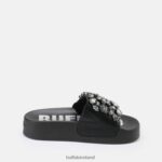 Black Buffalo Sky Diamond platform slide vegan |Slides F06ZHH109 - Image 7