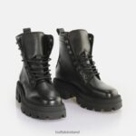 Black Buffalo Square Laceup Mid Ankle Boot |Boots F06ZHH151 - Image 4