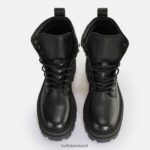 Black Buffalo Square Laceup Mid Ankle Boot |Boots F06ZHH151 - Image 7