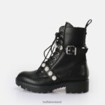 Black Buffalo Wave Pearl Laceup MID Boot vegan |Boots F06ZHH484