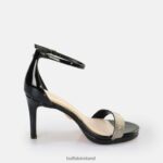 Black/Gold Buffalo Monroe 2 heeled sandal vegan |Sandals F06ZHH222 - Image 5
