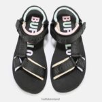 Black/Multi Buffalo Sage Track platform sandals vegan |Sandals F06ZHH741 - Image 3