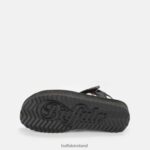 Black/Multi Buffalo Sage Track platform sandals vegan |Sandals F06ZHH741 - Image 6