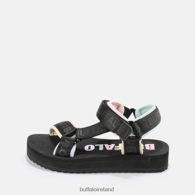 black_multi_buffalo_sage_track_platform_sandals_vegan_sandals_f06zhh741.jpg Black/Multi Buffalo Sage Track platform sandals vegan |Sandals F06ZHH741 - Image 1