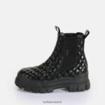 Black Pad Buffalo Aspha Chelsea Mid ankle boot vegan |Boots F06ZHH536