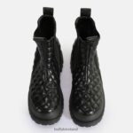 Black Pad Buffalo Aspha Chelsea Mid ankle boot vegan |Boots F06ZHH536 - Image 7