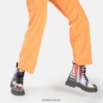 Black/Rainbow Buffalo Aspha RLD Ankle-Boot vegan |Boots F06ZHH866 - Image 2
