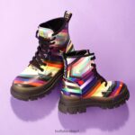 Black/Rainbow Buffalo Aspha RLD Ankle-Boot vegan |Boots F06ZHH866