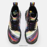 Black/Rainbow Buffalo Aspha RLD Ankle-Boot vegan |Boots F06ZHH866 - Image 3