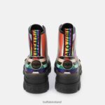 Black/Rainbow Buffalo Aspha RLD Ankle-Boot vegan |Boots F06ZHH866 - Image 5