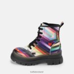 Black/Rainbow Buffalo Aspha RLD Ankle-Boot vegan |Boots F06ZHH866 - Image 8