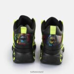 Black/Rainbow Snake Buffalo Classic Sneakers Low |Sneakers F06ZHH829 - Image 5
