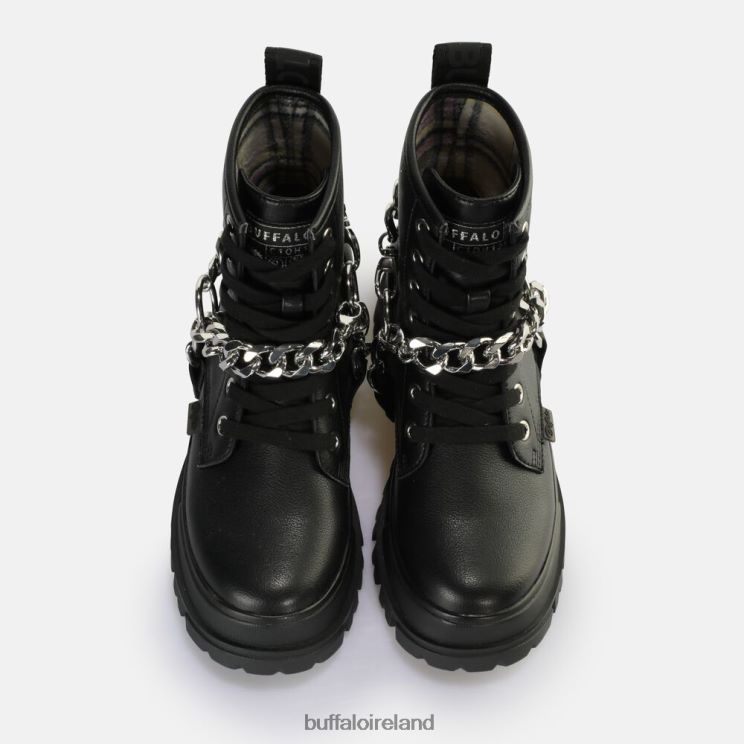 Black/Silver Buffalo Aspha Chain 2.0 Ankle Boot vegan |Boots F06ZHH564 - Image 7