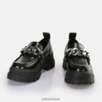Black/Silver Buffalo Aspha Loafer Chain loafer vegan |Loafers F06ZHH596 - Image 4