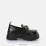 Black/Silver Buffalo Aspha Loafer Chain loafer vegan |Loafers F06ZHH596 - Image 6