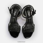Black/Silver Buffalo Rainelle heeled sandal vegan |Sandals F06ZHH541 - Image 6