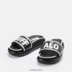Black/White Buffalo Rey slide vegan |Slides F06ZHH730 - Image 4