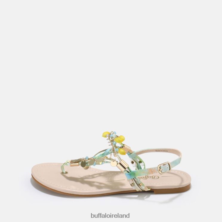 blue_turquoise_buffalo_capri_vacay_sandal_vegan_sandals_f06zhh177.jpg Blue/Turquoise Buffalo Capri Vacay sandal vegan |Sandals F06ZHH177 - Image 1