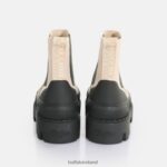 Cream/Black Buffalo Raven Chelsea Ankle-Boot vegan |Boots F06ZHH486 - Image 3