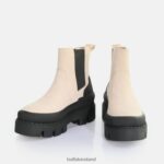 Cream/Black Buffalo Raven Chelsea Ankle-Boot vegan |Boots F06ZHH486 - Image 4