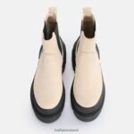 Cream/Black Buffalo Raven Chelsea Ankle-Boot vegan |Boots F06ZHH486 - Image 7