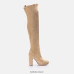 Cream Buffalo Amy overknee boot vegan |Boots F06ZHH760 - Image 5