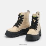 Cream Buffalo ASPHA LACE UP HI Bootie Flat vegan |Boots F06ZHH371 - Image 4