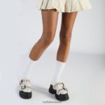 Cream Buffalo Aspha Loop Platform Sandals vegan |Slides F06ZHH383 - Image 2