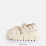 Cream Buffalo Ava Platform Sandals vegan |Sandals F06ZHH519 - Image 2