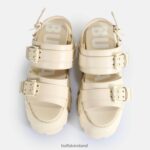 Cream Buffalo Ava Platform Sandals vegan |Sandals F06ZHH519 - Image 3
