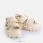 Cream Buffalo Ava Platform Sandals vegan |Sandals F06ZHH519 - Image 4