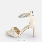 Cream Buffalo Blair Spark Heeled Sandals vegan |Sandals F06ZHH697