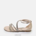Cream Buffalo Capri Glam sandal vegan |Sandals F06ZHH89